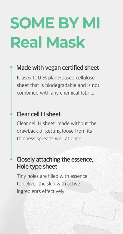 SOME BY MI Real Care Vegan Face Sheet Mask